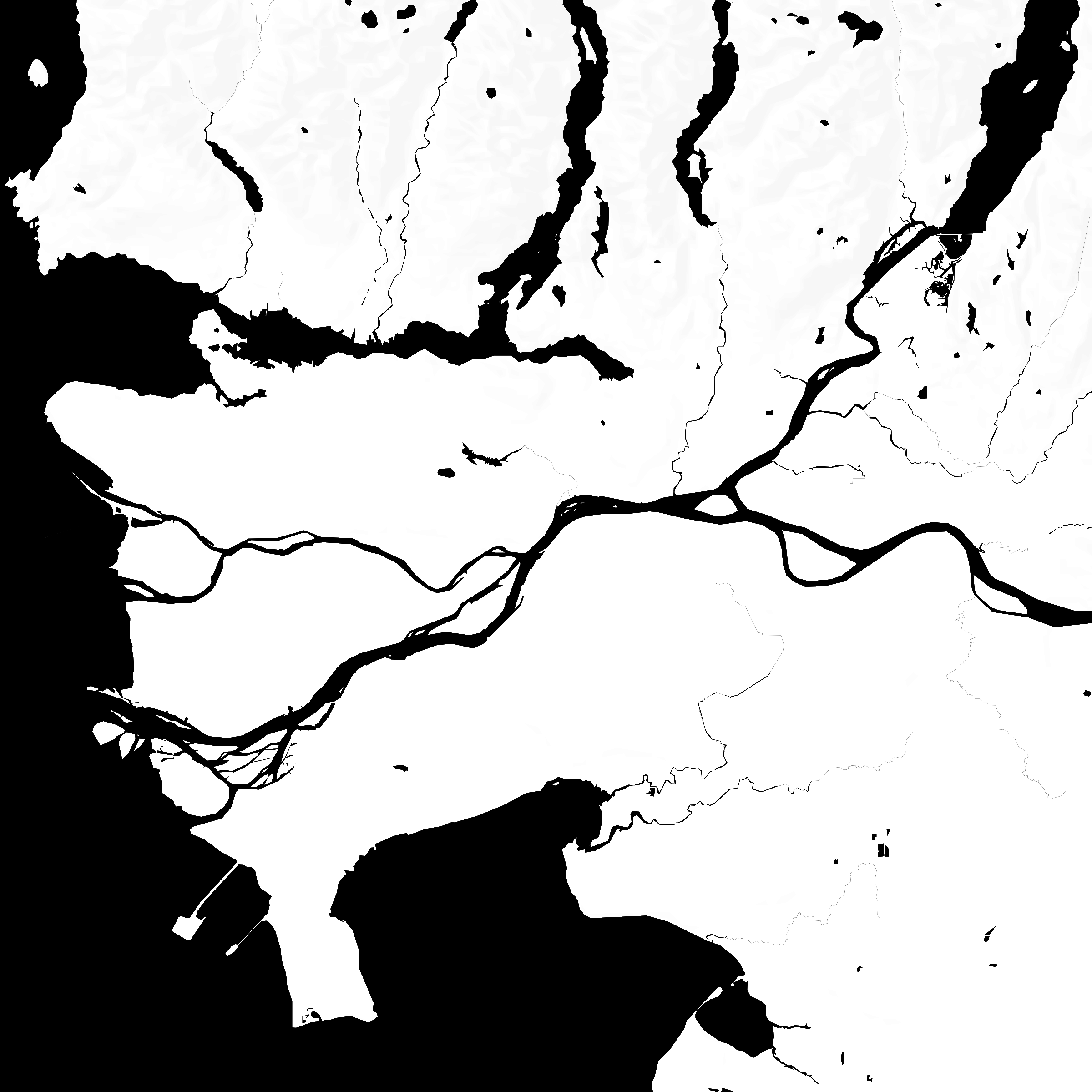 Land area plus rivers of BC