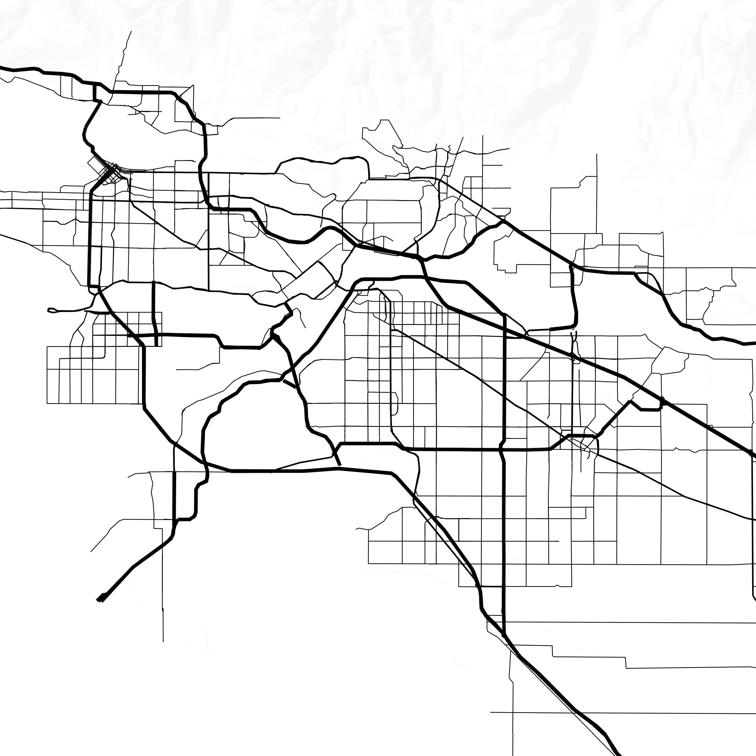 Transit/Road lines of Vancouver